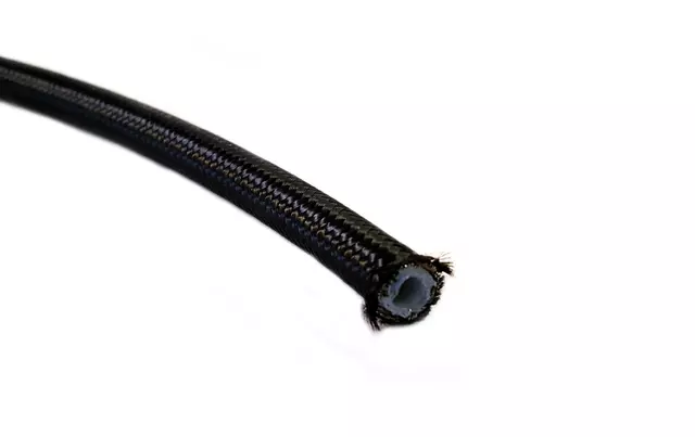 AN3 Bremseslange nylon og stålomspunnet 1/8" svart